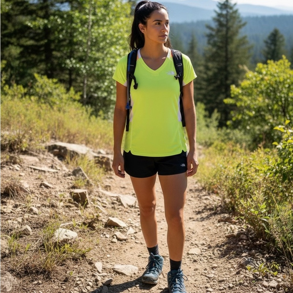 The North Face Neon Yellow and Bright Orange Active Tops - Picture 7 of 7
